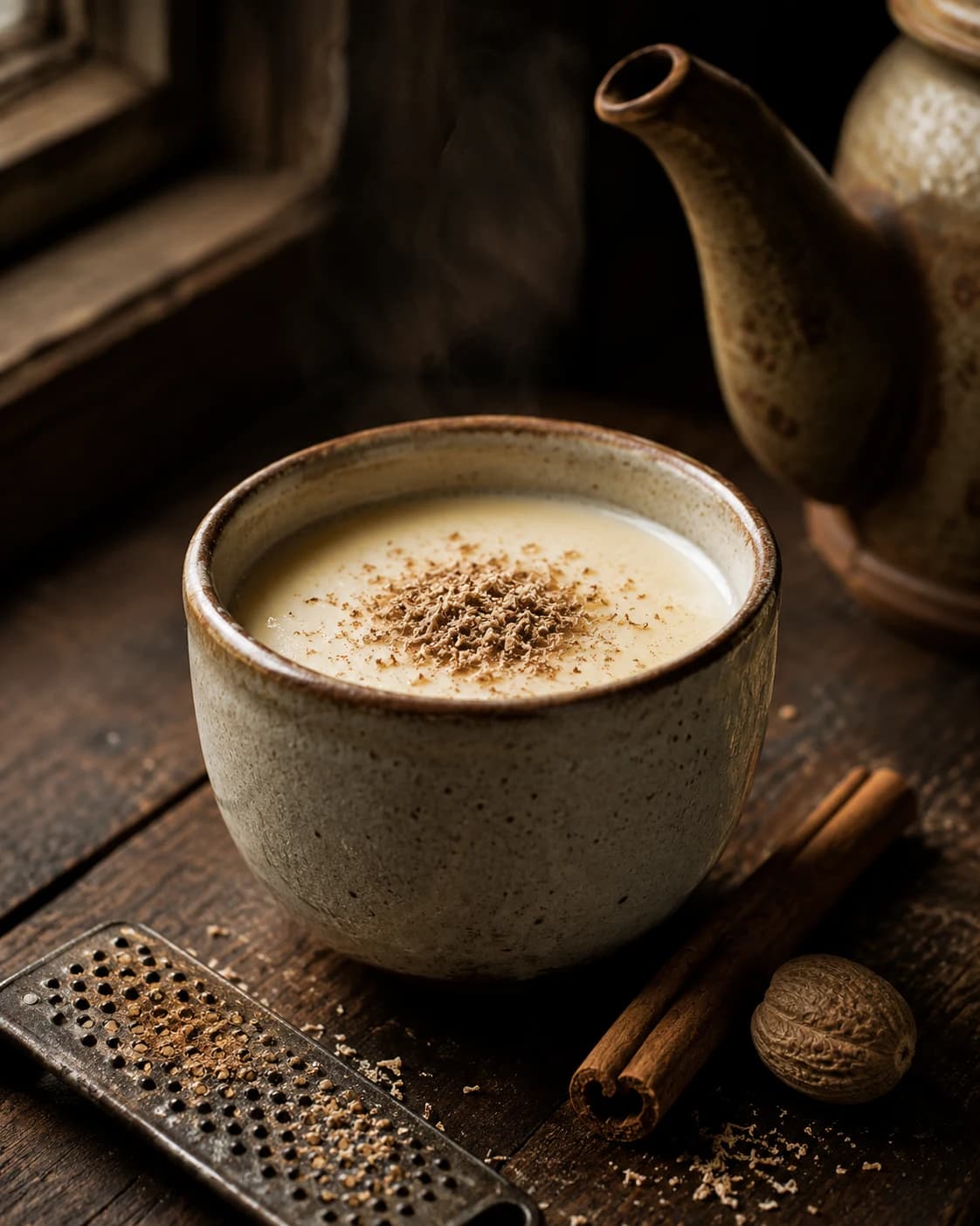 Meleg sherry posset fahéjjal és szerecsendióval
